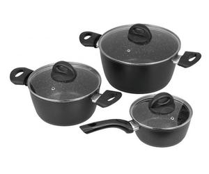 Jata Fuji Bc-3 Negro - Batería De Cocina 3 Piezas