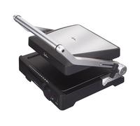 JATA GR1100 - Parrilla Electrica Grill y Plancha de Cocina 2000 W. Con Placas Mixtas Antiadherentes de 27,5 x 24 cm. Tapa Superior Adaptable. 6 posiciones. Apertura 180º