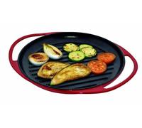 Jata Gr25 Plancha De Asar Grill Hierro Fundido Inducción 25 Cm, Roja