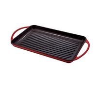 Jata Gr33 Plancha De Asar Grill Hierro Fundido Inducción 33 X 21,5 Cm Roja