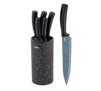 Jata HACC4504 - Cuchillos Cocina, Juego Cuchillos Cocina 5 piezas con Soporte Tacoma, Cuchillos de Acero, Mango de polipropileno, Fácil limpieza, Recubrimiento antiadherente