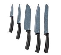 Jata HACC4504 - Cuchillos Cocina, Juego Cuchillos Cocina 5 piezas con Soporte Tacoma, Cuchillos de Acero, Mango de polipropileno, Fácil limpieza, Recubrimiento antiadherente