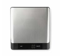 JATA HBAL1200 - Báscula de cocina digital con Bluetooth. Informa de calorías, proteínas, hidratos de carbono, grasa, sal, fibra y colesterol de 650 alimentos