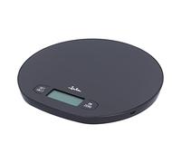 Jata HBAL1208 - Báscula de Cocina Digital, Sin Pilas, Carga USB, Alta precisión, Hasta 15 kg, Pantalla LCD, Función tara, Con temporizador y reloj, Medidas: 20,5 x 19,5 x 1,5 cm