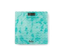 Jata HBAS1490 - Báscula de Baño Digital Grasa Corporal, Pantalla LCD, Alta precisión, Carga USB, Extraplana, Capacidad de 180 kg, Plataforma de Vidrio, Apagado Automático, Azul