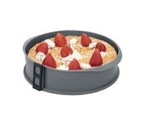 JATA HMOL1124 - Molde Bizcocho Horno. Molde Silicona. Molde Tarta. Desmoldable. Base de Vidrio. Antiadherente. Flexible. Para: horno, congelador y lavavajillas. Libre de BPA. 26 cm de diámetro y 6,4 c