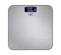 JATA HOGAR 496N - Báscula de Baño Electrónica Digital 150 kg | Báscula Corporal de Alta Precisión con Pantalla LCD Retroiluminada, Acero Inoxidable Antihuella y Sensor de Temperatura