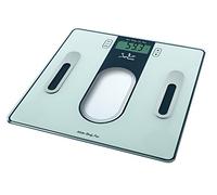 Jata Hogar 534 - Analizador de fitness de grasa y agua con base de cristal de seguridad y visor LCD, blanco
