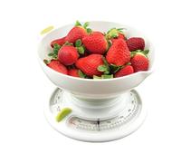 Jata Hogar 610N - Báscula de Cocina Mecánica con Bol Desmontable. Capacidad 3 kg. Balanza Cocina Alimentos con Función Tara. SIN PILAS. Gran precisión