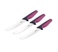 Jata Hogar AC38 - Juego de 3 cuchillos de cocina. Set de cuchillos: mesa, tomatero y panero. Hoja de acero inoxidable.