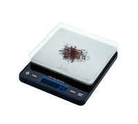 JATA HOGAR HBAL0370 - Báscula Cocina Digital. Balanza Cocina Alta Precisión. Desde 0,3 g hasta 3 kg. Pantalla LCD, Función tara, Acero Inoxidable, Medidas: 10,5 x 13 x 2 cm