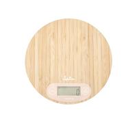Jata Hogar HBAL1110 - Báscula de Cocina Digital de bambú. Capacidad 5 kg. Pantalla LCD. Balanza Cocina Alimentos con Función Tara. 1 Pila Incluida. Multifuncional. Gran precisión