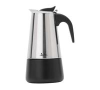 JATA HOGAR HCAF2256 - Cafetera Italiana Inducción 6 Tazas Acero Inoxidable, Cafetera Moka Espresso para Todas las Cocinas, Fondo Full Induction, Asa Ergonómica, 300 ml