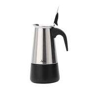 JATA HOGAR HCAF2259 - Cafetera Italiana Inducción 9 Tazas Acero Inoxidable, Cafetera Moka Espresso para Todas las Cocinas, Fondo Full Induction, Asa Ergonómica, 500 ml