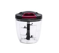 JATA HOGAR HMAQ4506 - Picadora Manual con Cuerda para todo tipo de Alimentos. 4 alturas de corte. Cuchilla de acero inox. 900 ml de capacidad. Incluye tapa y pala para batir