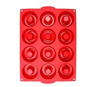 Jata HOGAR HMOL5212 - Molde de donuts de Silicona antiadherente para cocina y repostería. Exclusivo del Chef Bosquet. Para 12 donuts. Apto para horno, congelador, microondas y lavavajillas