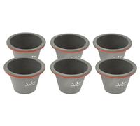 Jata Hogar MC67 - Set de Moldes Flaneros, Silicona, Gris, 32.5x25x10.5 cm, 6 Unidades