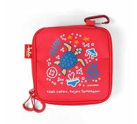 JATA HOGAR HPOR7203 - Bolsa Térmica Porta Alimentos, sandwich Reutilizable. Interior Aislante (frío-calor) con Bolsillo. Con Etiqueta Identificativa. Con Mosquetón. Hecho con Material Reciclado