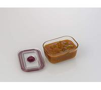 Jata HOGAR HREC4200 - Tupper Cristal Hermetico. Capacidad 500 ml. Para alimentos sólidos y líquidos. APTOS para congelador, microondas, horno y lavavajillas. Libre de BPA.