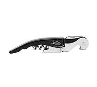 Jata HVIN2202 - Abridor de Vino, Sacacorchos de Palanca con doble impulso articulado, Incluye navaja cortacápsulas y abridor de tapones, De acero inoxidable, ABS