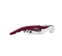 Jata HVIN2212 - Sacacorchos de Palanca, Abridor de vino con doble impulso articulado, Incluye navaja cortacápsulas y abridor de tapones, De acero inoxidable, ABS
