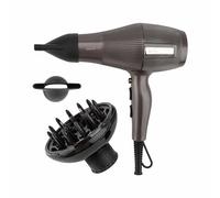 JATA JBSC1290 - Secador Pelo Profesional. Secador Pelo Ionico. 2200 W. 2 Concentradores y Difusor. 3 Temperaturas. 2 Velocidades. Cabello Sin Encrespamiento. Motor AC. Gancho para Colgar. Aire Frío