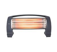 Jata JCES2201 - Calefactor Eléctrico. Estufa Eléctrica con 3 Barras de cuarzo, 3 Potencias de Calor (375-760 - 1200 W) Silencioso, Ahorro de Energía, Antivuelco, Asa de transporte