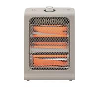 Jata JCES2460 - Calefactor Bajo Consumo. Estufa electrica 800 W con 2 Barras de cuarzo, 2 Potencias de Calor (400-800 W) Silencioso, Ahorro de Energía, Antivuelco, Asa de transporte