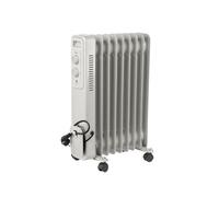 JATA JCRA2309 - Radiador Electrico bajo consumo de aceite de 9 módulos. 3 potencias de calor (800-1200-2000 W) Máxima seguridad. Fácil de transportar