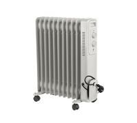 JATA JCRA2311 - Radiador Electrico bajo consumo de aceite de 11 módulos. 3 potencias de calor (1000-1500-2500 W) Máxima seguridad. Fácil de transportar