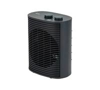 JATA JCTV1193 - Calefactor Eléctrico Bajo Consumo 2000 W. Termoventilador Baño. 2 Potencias, Termostato Regulable, Función Ventilador Frío, Protección Antivuelco y Sobrecalentamiento, Compacto con Asa