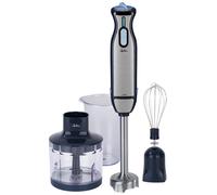 Jata BT199 Batidora de Mano 1000 W, Accesorios incluidos, Incluye Vaso Medidor 600 ml, Doble Cuchilla de Titanium, Regulador electrónico de velocidad, Pie de acero Inoxidable desmontable