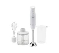 JATA JEBT1127 - Batidora de Mano 600 W con Accesorios, Minipimer con Picadora, Varillas y Vaso 500 ml, 2 Velocidades + Turbo, Pie Acero Inoxidable Desmontable