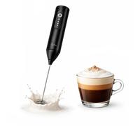 JATA JEES5504 - Espumador de Leche Eléctrico de Mano Recargable USB-C, Batidor de Leche con 3 Velocidades, Espuma para Café, Cappuccino y Latte, Varilla de Acero Inoxidable, Batería de Litio