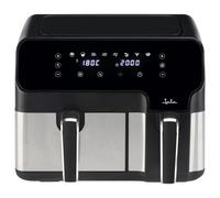 Jata JEFR1228 Freidora de Aire Sin Aceite de 9 litros con dos cestillos independientes, Panel de control digital, 8 funciones, Temporizador hasta 60 minutos, Temperatura 80° a 200°, Libre de BPA