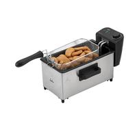 JATA JEFR1678 - Freidora Aceite 4 L 2000 W | Termostato ajustable con indicadores luminosos | Zona fría para aceite limpio y sin olores | Desmontable. Fácil limpieza | Cuerpo y tapa Acero Inoxidable