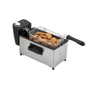 JATA JEFR1680 - Freidora Aceite 3 L 2000 W | Termostato Ajustable | Zona fría para aceite limpio | Desmontable. Fácil limpieza | Cuerpo Acero Inoxidable | Frituras crujientes