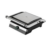 JATA JEGR1596 - Parrilla Electrica y Grill con placas rayadas antiadherentes de 29 x 23,6 cm. 2000 W. Cocina todo tipo de alimentos. Apertura 180º. Tapa superior basculante. Bandeja recogesalsas