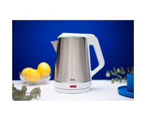 JATA - JEHA1723 tetera eléctrica 2 L 1500 W Acero inoxidable, Blanco