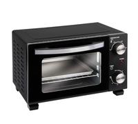 Jata JEHN0910 - Mini Horno Eléctrico 10 L con Grill, 800 W, Termostato Regulable, Temporizador 30 Min, Puerta Doble Cristal, Bandeja y Parrilla, Horno de Sobremesa Compacto