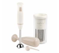 JATA JELV2350 - Milker Preparador de Bebidas Vegetales con Batidora 400 W, Filtro Inox, Vaso Graduado 1 L, Mortero y Cuchara Medidora, para Avena, Almendras, Frutos Secos y Semillas