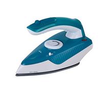 JATA JEPL2810 - Plancha de Vapor de Viaje 1000 W, Suela Cerámica, Mango Abatible Compacto, Bitensión 110-230 V, Golpe de Vapor, Termostato Regulable, Depósito con Visor y Vaso - Ideal para Viajar