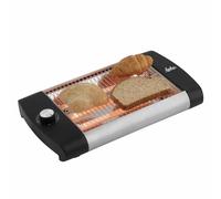 JATA JETT1588 - Tostadora Pan Horizontal. Tostador Plano 3 Resistencias de Cuarzo. 600 W. Con Temporizador. Todo Tipo de Pan, Bollería, … Acabados en Acero Inoxidable