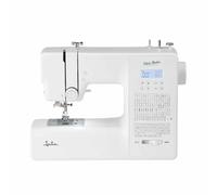 JATA JSMC1120 - Máquina de Coser 270 puntadas | 100 alfanuméricas, 91 decorativas y 8 ojales automáticos | Cose vaqueros y tejidos gruesos | Doble aguja, brazo libre y luz LED | Compacta. Fácil uso