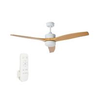 Jata JVTE4232 - Ventilador de Techo con Luz LED Blanco 132 cm, Motor DC Silencioso, 6 Velocidades, Función Invierno/Verano Reverse, Mando a Distancia, Temporizador 8 h, para Estancias de 18-25 m²