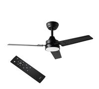 Jata JVTE4234 - Ventilador de Techo con Luz con Mando a Distancia. 6 velocidades. Ultrasilencioso. Solo 50 dB. 3 Aspas. Función Verano-Invierno. Temporizador. LED de 3 intensidades