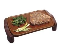 Jata GR559 Plancha de Asar de Terracota, Antiadherente, Resistencia al rayado, 1600 W, Medidas 46 x 28 cm, Resistencia en forma M, Fabricada en España, Fácil limpieza, Fabricación Artesanal, Bandeja recogesalsas