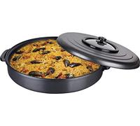 Jata PE550 - Paellera Eléctrica, Antiadherente, Libre de PFOA, Válvula de Salida de Vapor, Temperatura Uniforme en Toda la Superficie, con 5 cm de Profundidad, 55 cm de Diámetro
