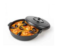 Jata PE550 - Paellera Eléctrica, Antiadherente, Libre de PFOA, Válvula de Salida de Vapor, Temperatura Uniforme en Toda la Superficie, con 5 cm de Profundidad, 55 cm de Diámetro