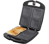 Jata SW546 Sandwichera con Placas Antiadherentes, 4 sándwiches enteros XXL, Sellado perfecto, Tostado rápido y uniforme, 1500 W, Fácil limpieza, Almacenaje vertical